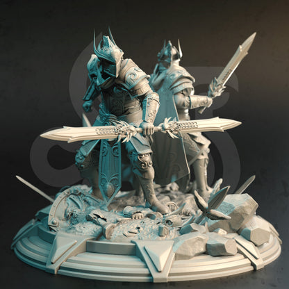 High Elven Vanguards Bundle (2) Figure 12k + Base Print 3D RPG Miniature Gift Idea mini | Dungeons & Dragons | Tabletop | DM Stash