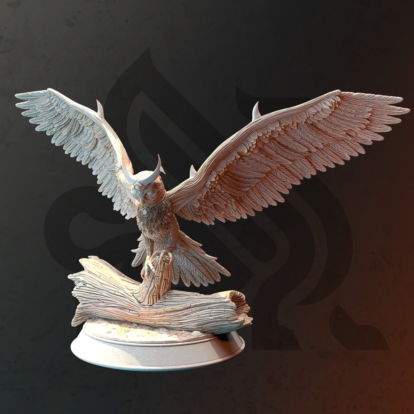 Great Owl Spirit - The Moon Devil Figure 12k + Base Print 3D RPG Miniature Gift Idea mini | Dungeons & Dragons | Tabletop | DM Stash