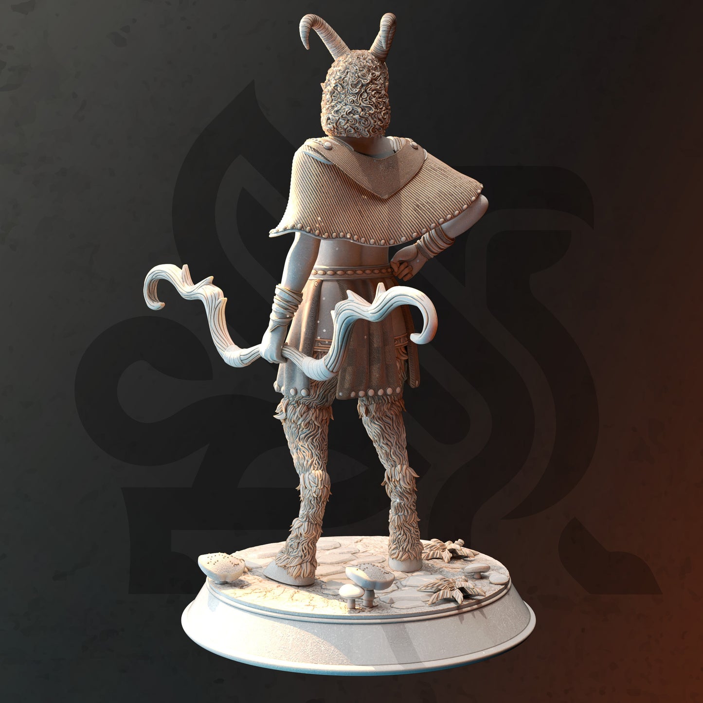 Satyr Moon Ranger - Ranacio of Havenmond Figure 12k + Base Print 3D RPG Miniature Gift Idea mini | Dungeons & Dragons | Tabletop | DM Stash