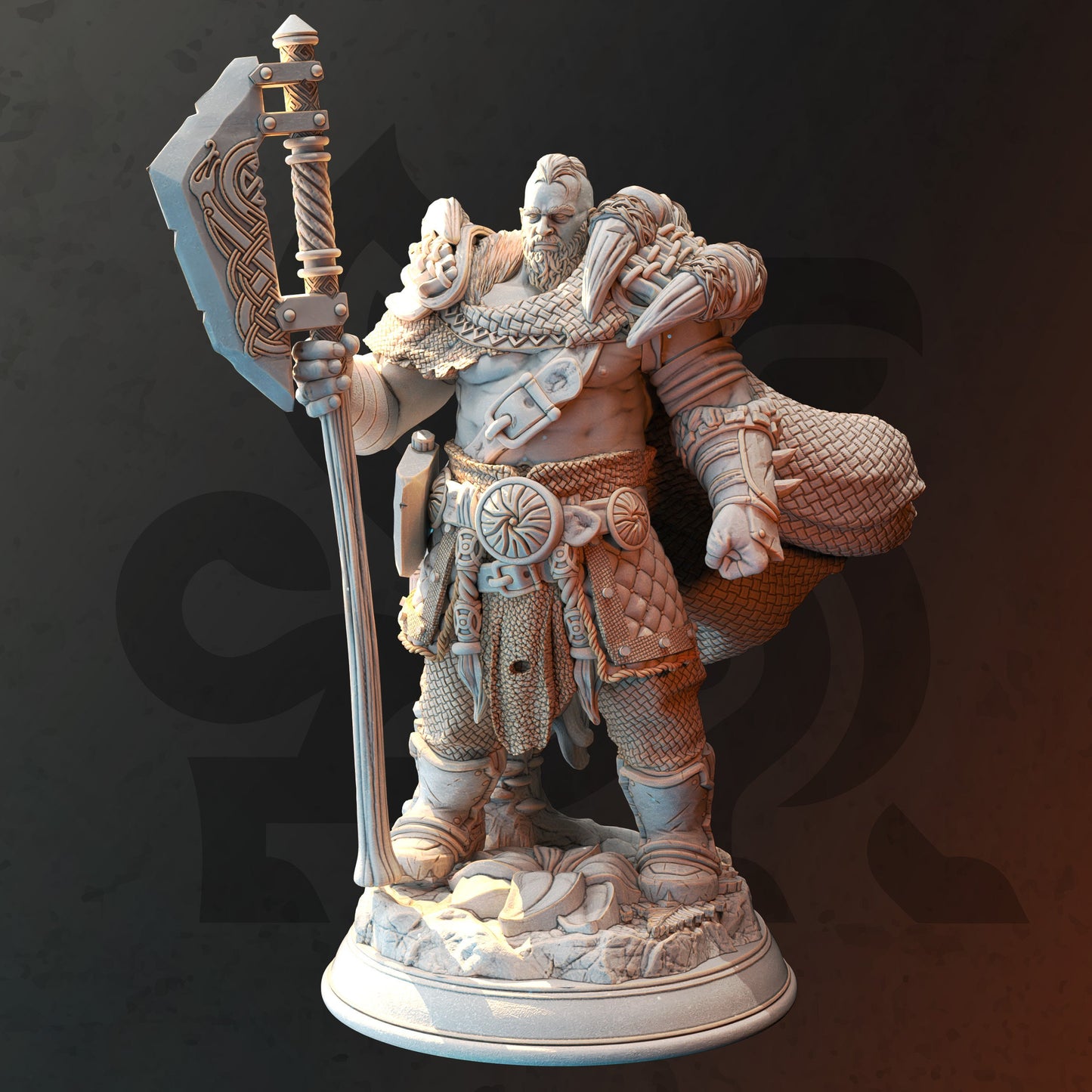 Viking Barbarian Berserker Orik Bjornstain Figure 12k + Base Print 3D RPG Miniature Gift Idea mini | Dungeons & Dragons | Tabletop  DM Stash