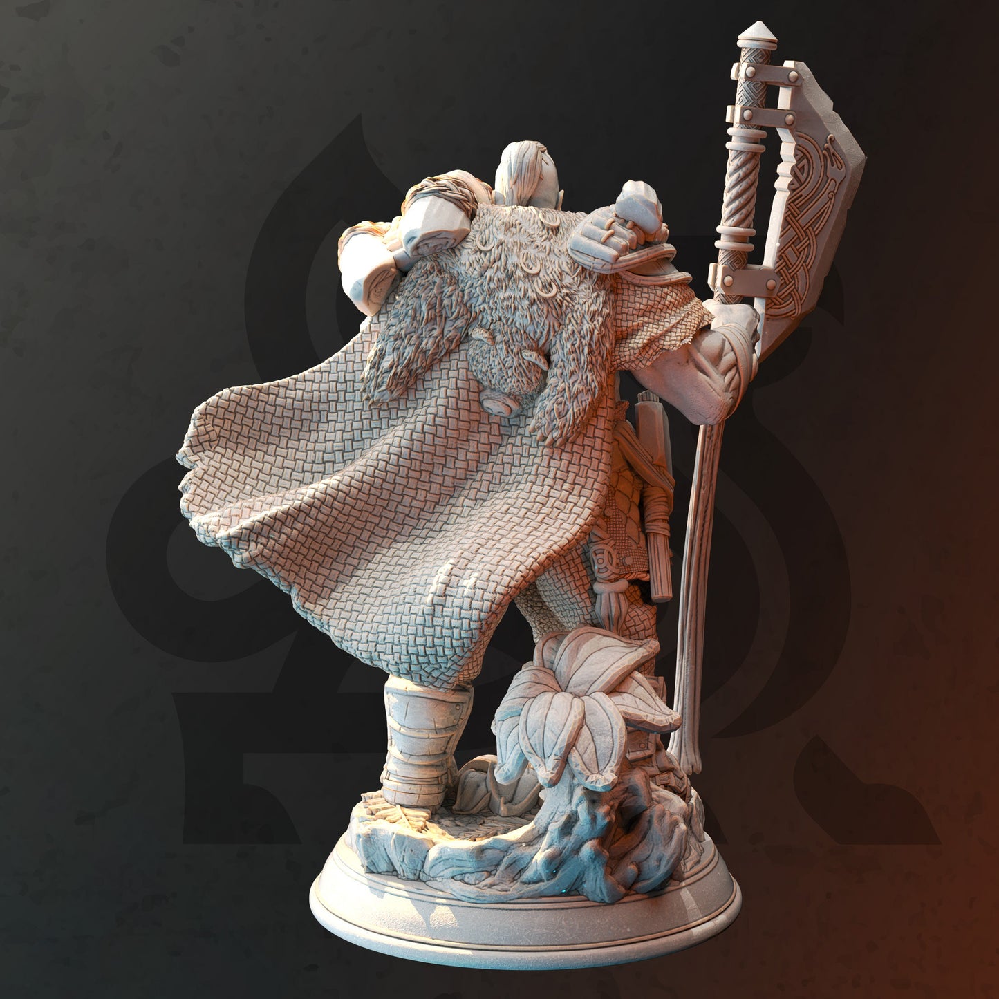 Viking Barbarian Berserker Orik Bjornstain Figure 12k + Base Print 3D RPG Miniature Gift Idea mini | Dungeons & Dragons | Tabletop  DM Stash