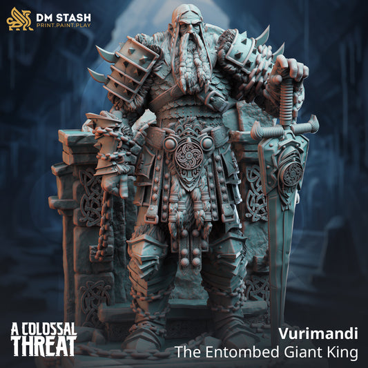 King of the Giants - Vurimandi HUGE figure with base print 3d 12k miniature Gift Idea mini | Dungeons & Dragons | Tabletop | DM Stash