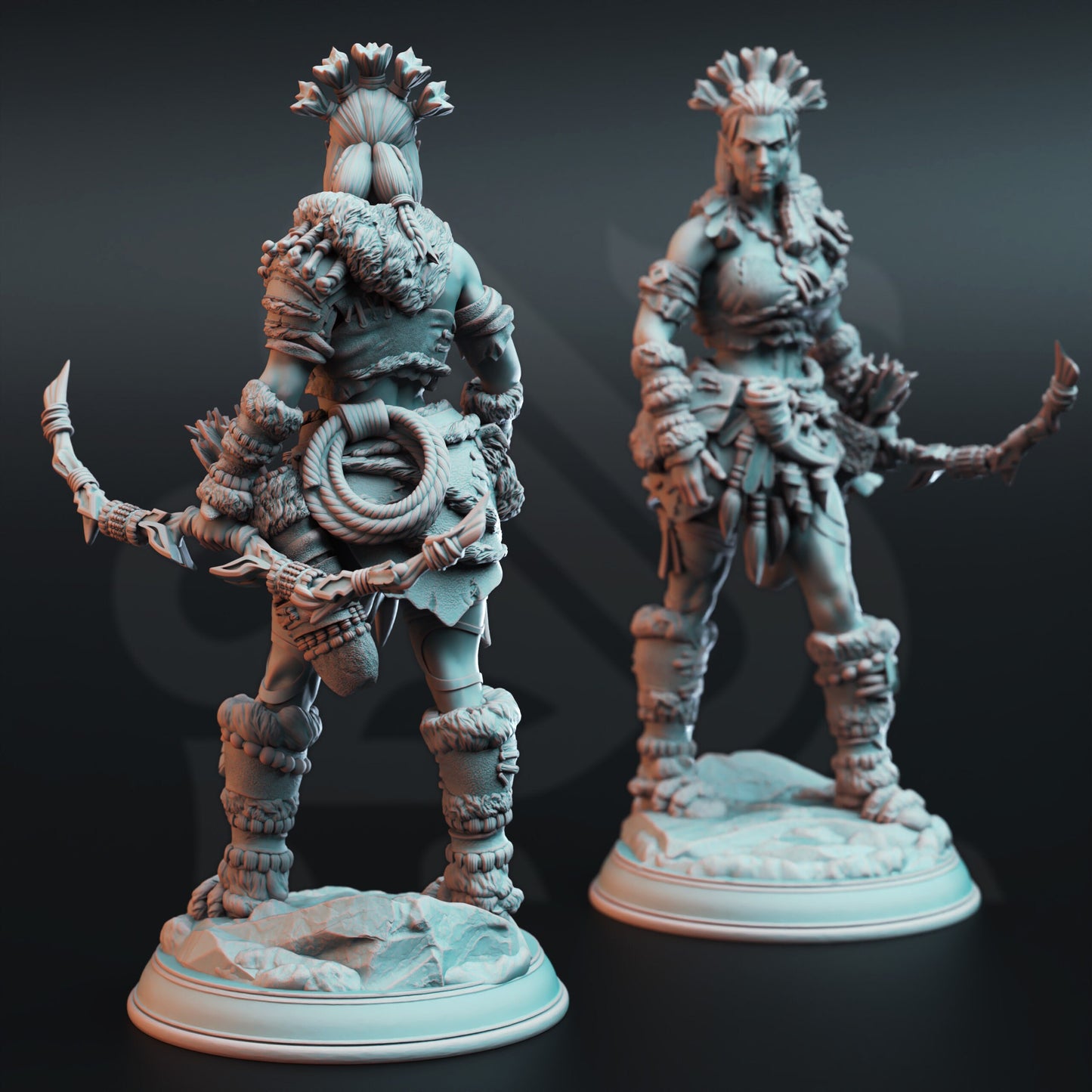 Goliath Hunter Ranger - Strika Figure with base print 3d 12k miniature Gift Idea mini | Dungeons & Dragons | Tabletop | DM Stash