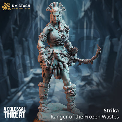 Goliath Hunter Ranger - Strika Figure with base print 3d 12k miniature Gift Idea mini | Dungeons & Dragons | Tabletop | DM Stash