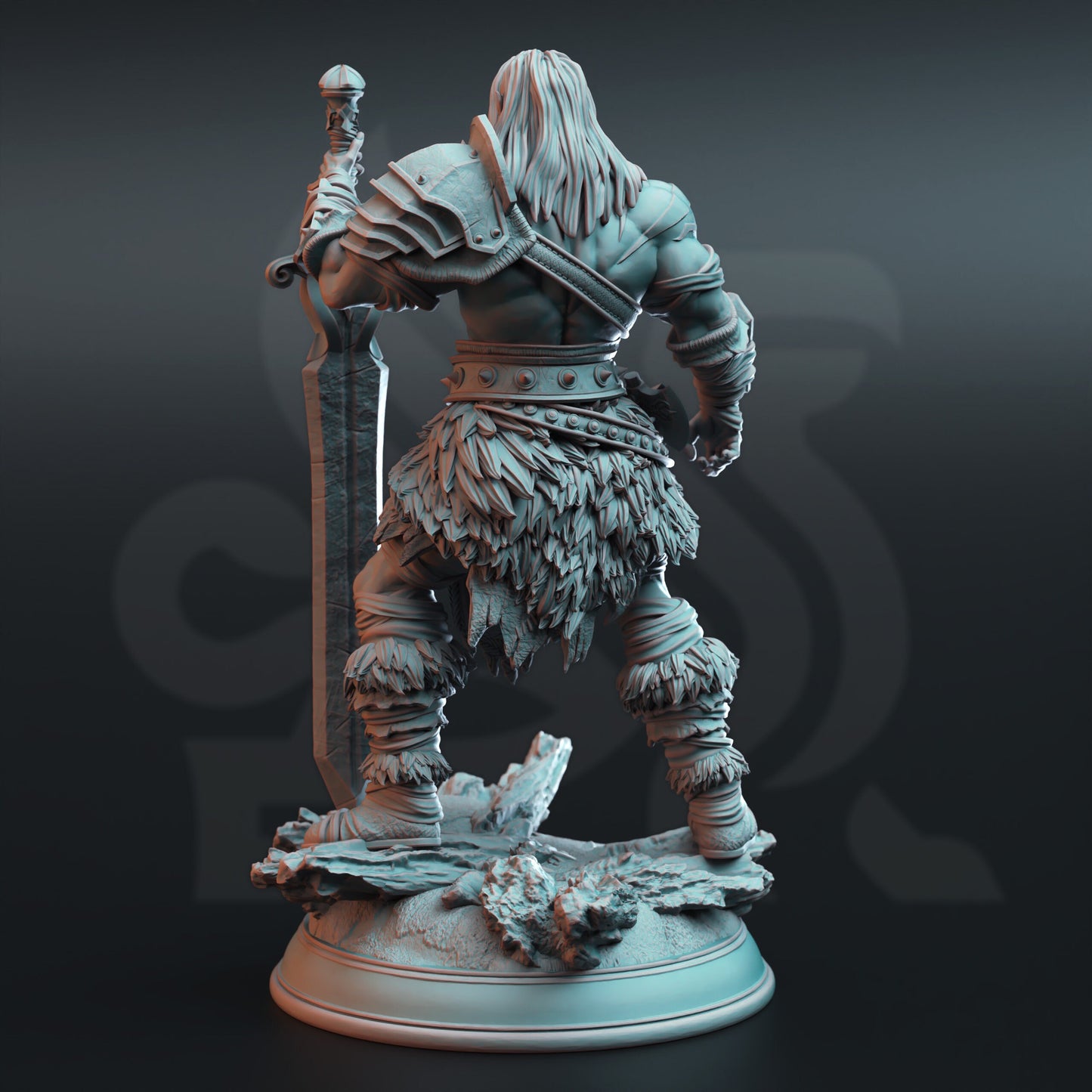 Goliath Giant Barbarian - Oovur Figure with base print 3d 12k miniature Gift Idea mini | Dungeons & Dragons | Tabletop | DM Stash