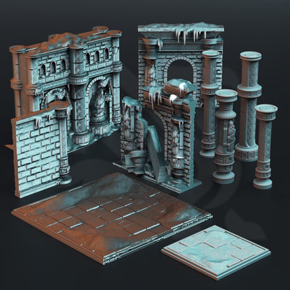 Giant Terrain Set - Halls of Khandara Environment print 3d 12k miniature Gift Idea mini | Dungeons & Dragons | Tabletop | DM Stash