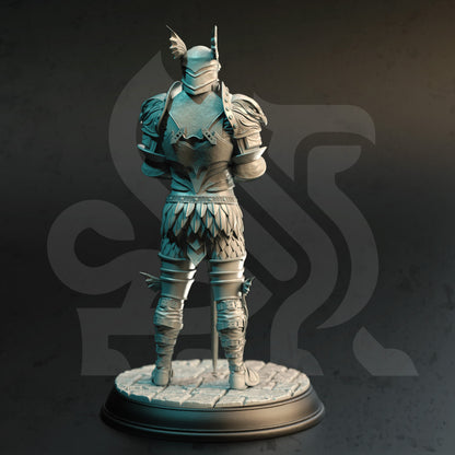 Golden Griffin Vanguards Knight (2 var) Figure 12k + Base Print 3D RPG Miniature Gift Idea mini | Dungeons & Dragons | Tabletop | DM Stash