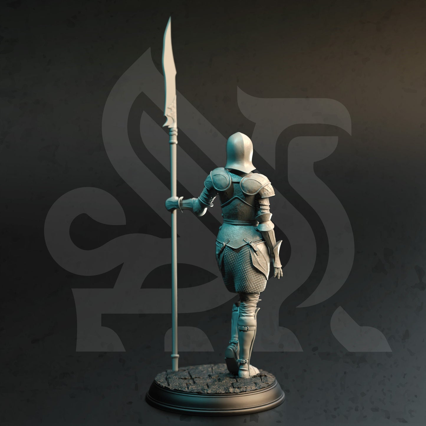 Golden Griffin Footsoldiers Knight (2 var) Figure 12k + Base Print 3D RPG Miniature Gift Idea mini | Dungeons & Dragons | Tabletop DM Stash