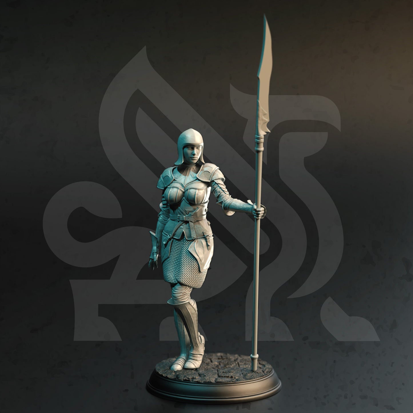 Golden Griffin Footsoldiers Knight (2 var) Figure 12k + Base Print 3D RPG Miniature Gift Idea mini | Dungeons & Dragons | Tabletop DM Stash