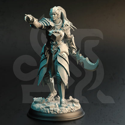 High Elven Commander - Cyrindeth Figure 12k + Base Print 3D RPG Miniature Gift Idea mini | Dungeons & Dragons | Tabletop | DM Stash