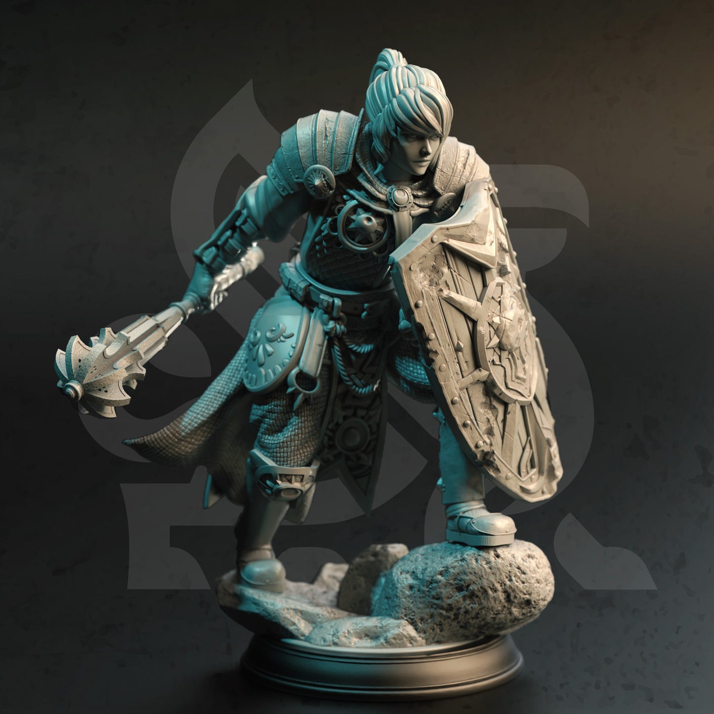 Twin Sun Clerics - Arkeus and Arkina Figure 12k + Base Print 3D RPG Miniature Gift Idea mini | Dungeons & Dragons | Tabletop | DM Stash