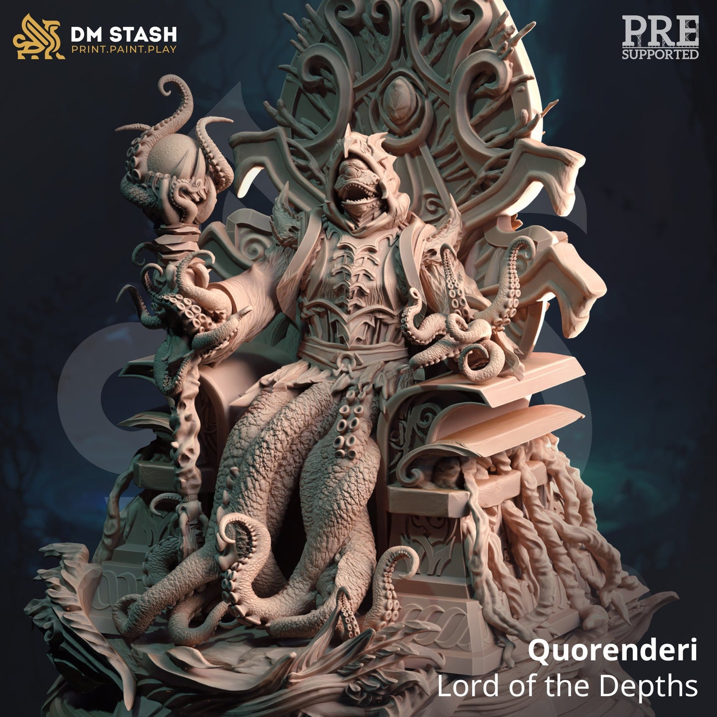 Dark Lord of the Depths - Quorenderi Figure 12k + Base Print 3D RPG Miniature Gift Idea mini | Dungeons & Dragons | Tabletop | DM Stash