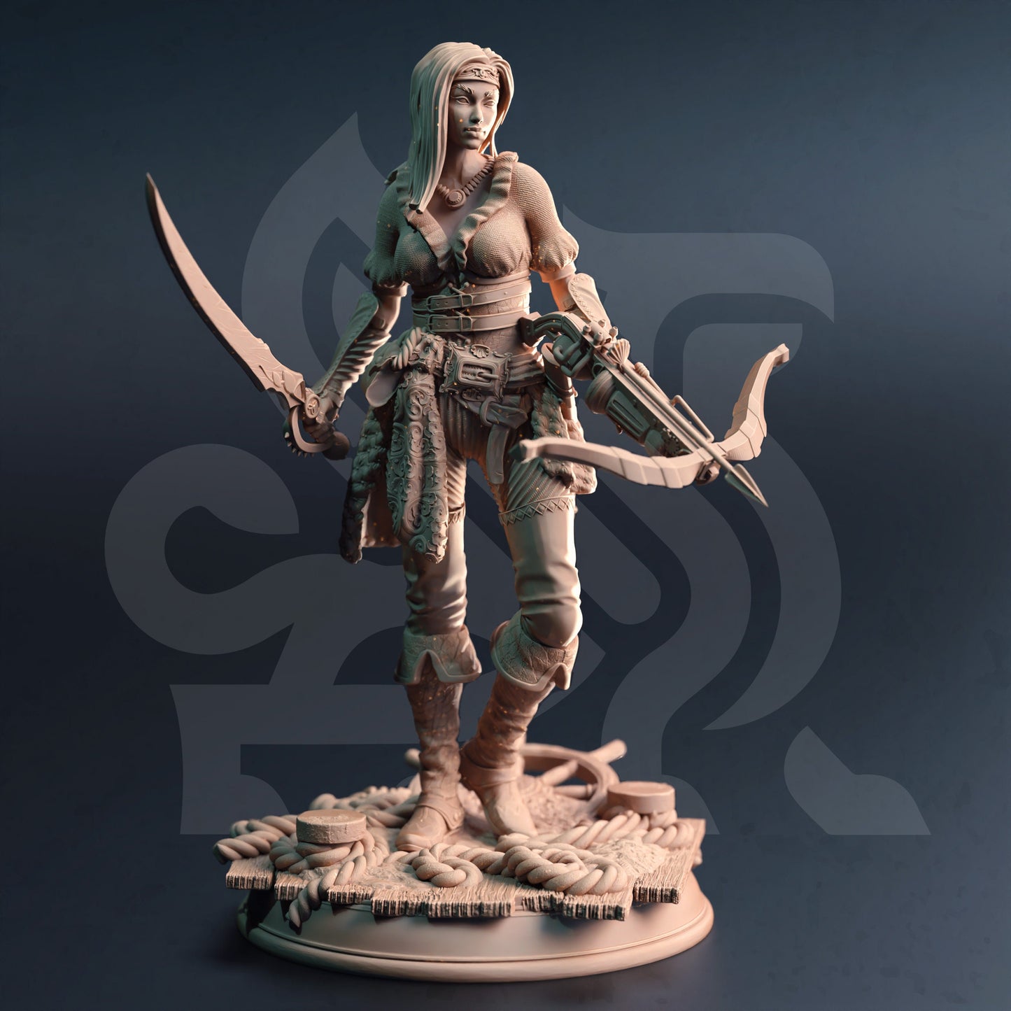 Sea Elf Corsair - Filandira Archer Figure 12k + Base Print 3D RPG Miniature Gift Idea mini | Dungeons & Dragons | Tabletop | DM Stash