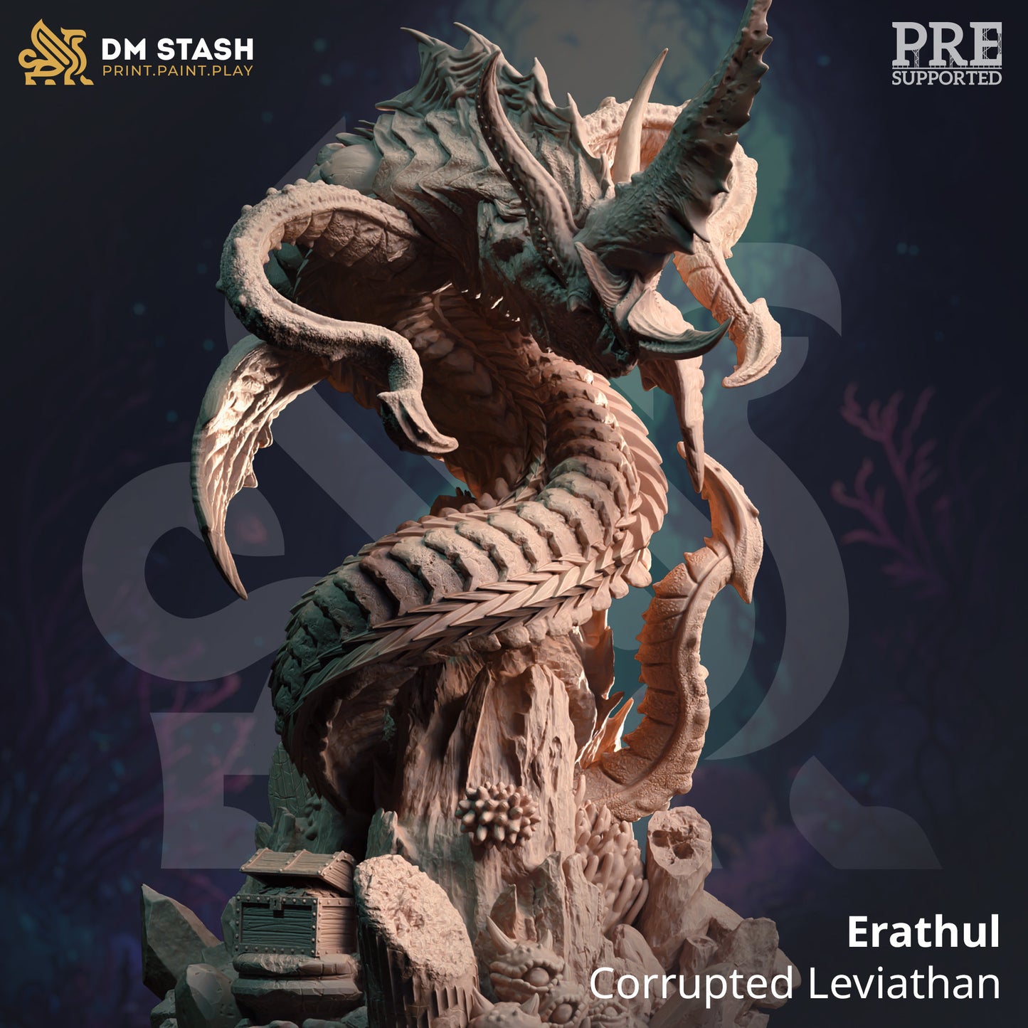 Ancient Corrupted Leviathan Erathul GIGA Figure 12k + Base Print 3D RPG Miniature Gift Idea mini | Dungeons & Dragons | Tabletop | DM Stash