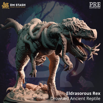 Eldritch Dinosaur - Eldrasorous Rex Figure 12k + Base Print 3D RPG Miniature Gift Idea mini | Dungeons & Dragons | Tabletop | DM Stash