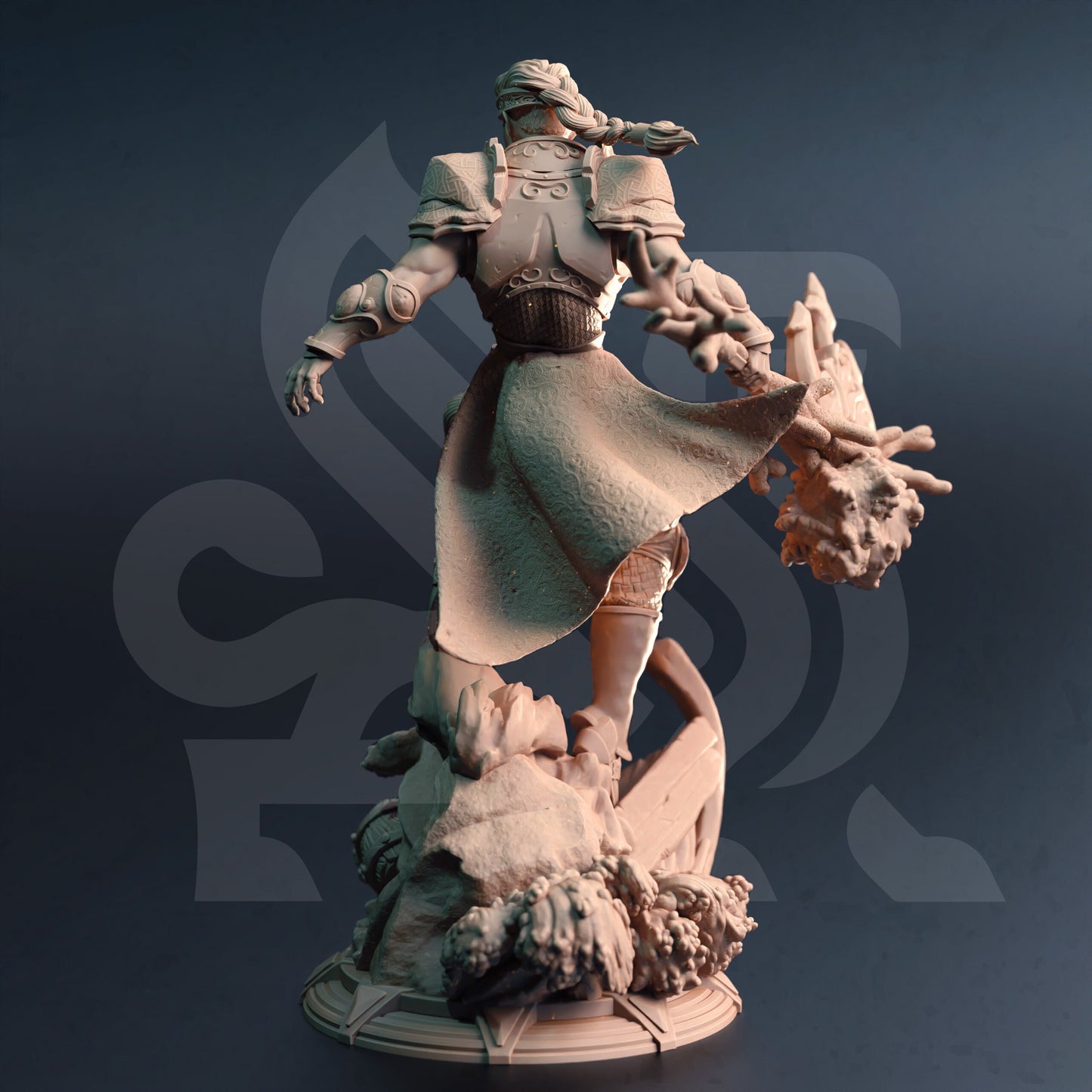 Triton Sea Paladin - Aboro-Ko Figure 12k + Base Print 3D RPG Miniature Gift Idea mini | Dungeons & Dragons | Tabletop | DM Stash