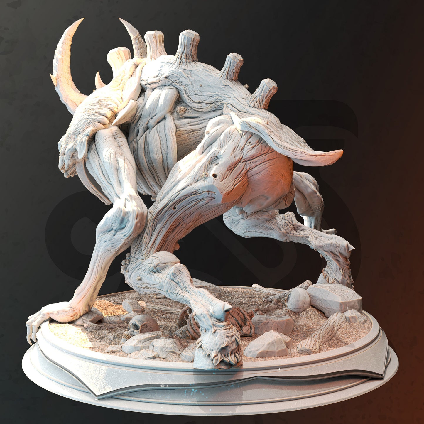 Fey Spirit Wendigo Beast Monster Fjornath Figure 12k + Base Print 3D RPG Miniature Gift Idea mini | Dungeons & Dragons | Tabletop | DM Stash