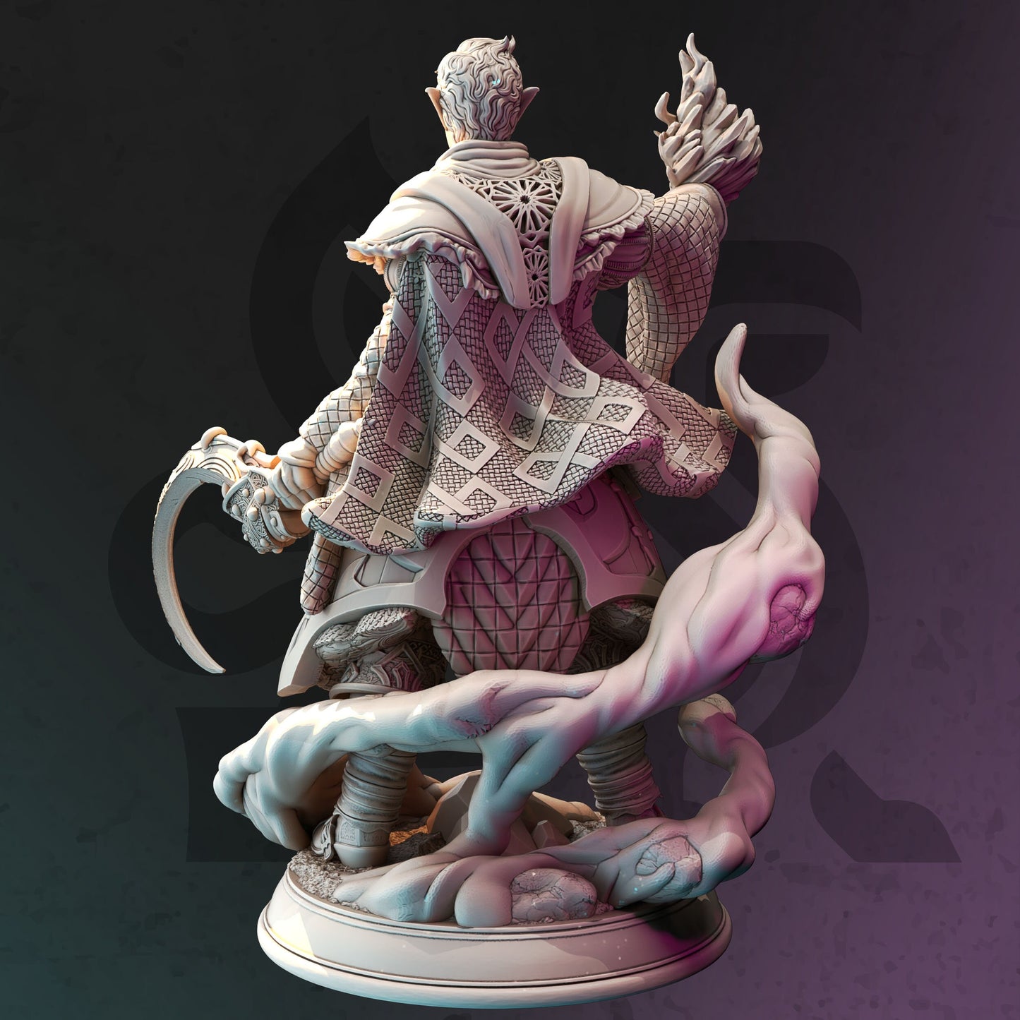 Drow Moon Sorcerer Elf Mage - Yunas Figure 12k + Base Print 3D RPG Miniature Gift Idea mini | Dungeons & Dragons | Tabletop | DM Stash