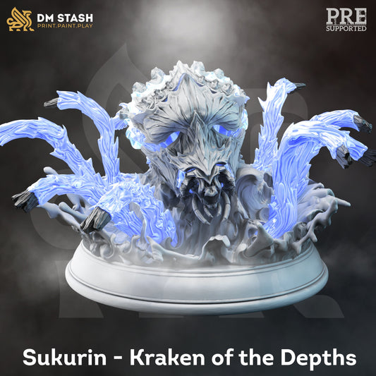 Kraken of the Depths - Sukurin Beast HUGE Figure 12k + Base Print 3D RPG Miniature Gift Idea mini | Dungeons & Dragons | Tabletop | DM Stash