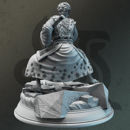 Water Elf Samurai Ice - Ayrin Enviern Figure 12k + Base Print 3D RPG Miniature Gift Idea mini | Dungeons & Dragons | Tabletop | DM Stash