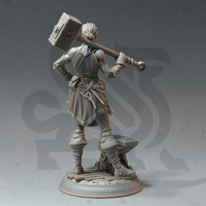 Tiefling Warlock - Mhari O'Nette Figure + Base print 3d 12k dnd miniature Gift Idea mini | Dungeons & Dragons | Tabletop | DM Stash