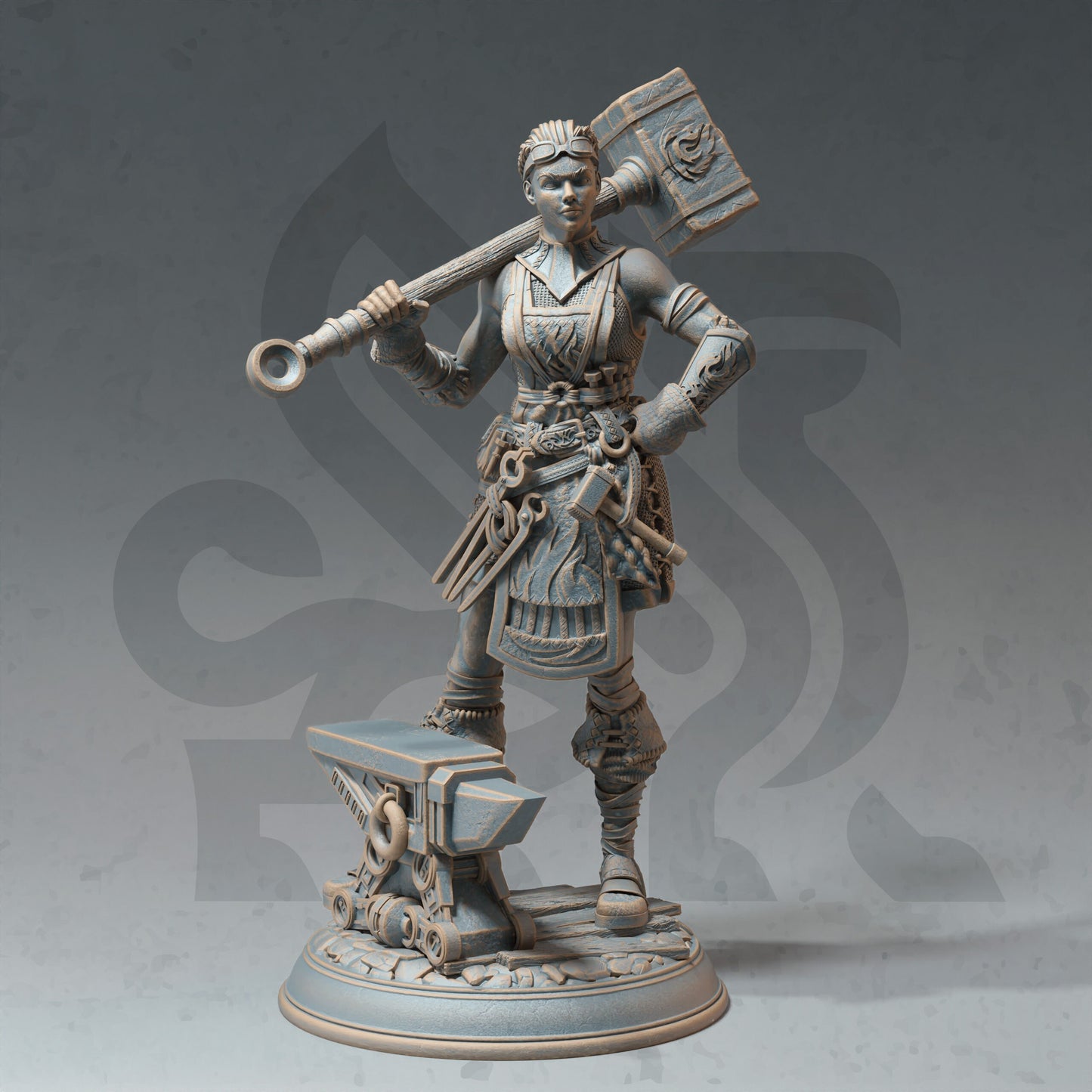 Tiefling Warlock - Mhari O'Nette Figure + Base print 3d 12k dnd miniature Gift Idea mini | Dungeons & Dragons | Tabletop | DM Stash