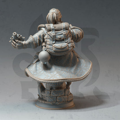 BUST: Dwarven Alchemist - Nesbit - 120mm tall - figure print 3d 12k miniature Gift Idea | Dungeons and Dragons |Tabletop DM Stash