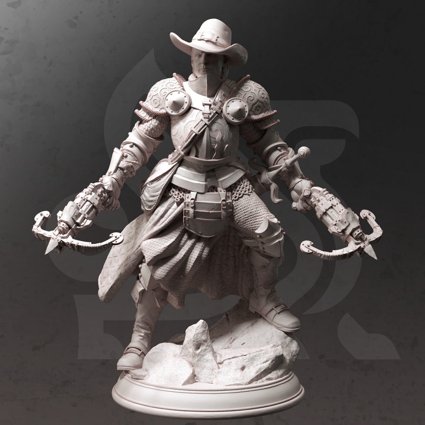 Blood Hunter - Valter Brookes Figure + Base print 3d 12k dnd miniature Gift Idea mini | Dungeons & Dragons | Tabletop | DM Stash