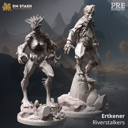 Riverstalkers - Ertkener monster Figure + Base print 3d 12k dnd miniature Gift Idea mini | Dungeons & Dragons | Tabletop | DM Stash