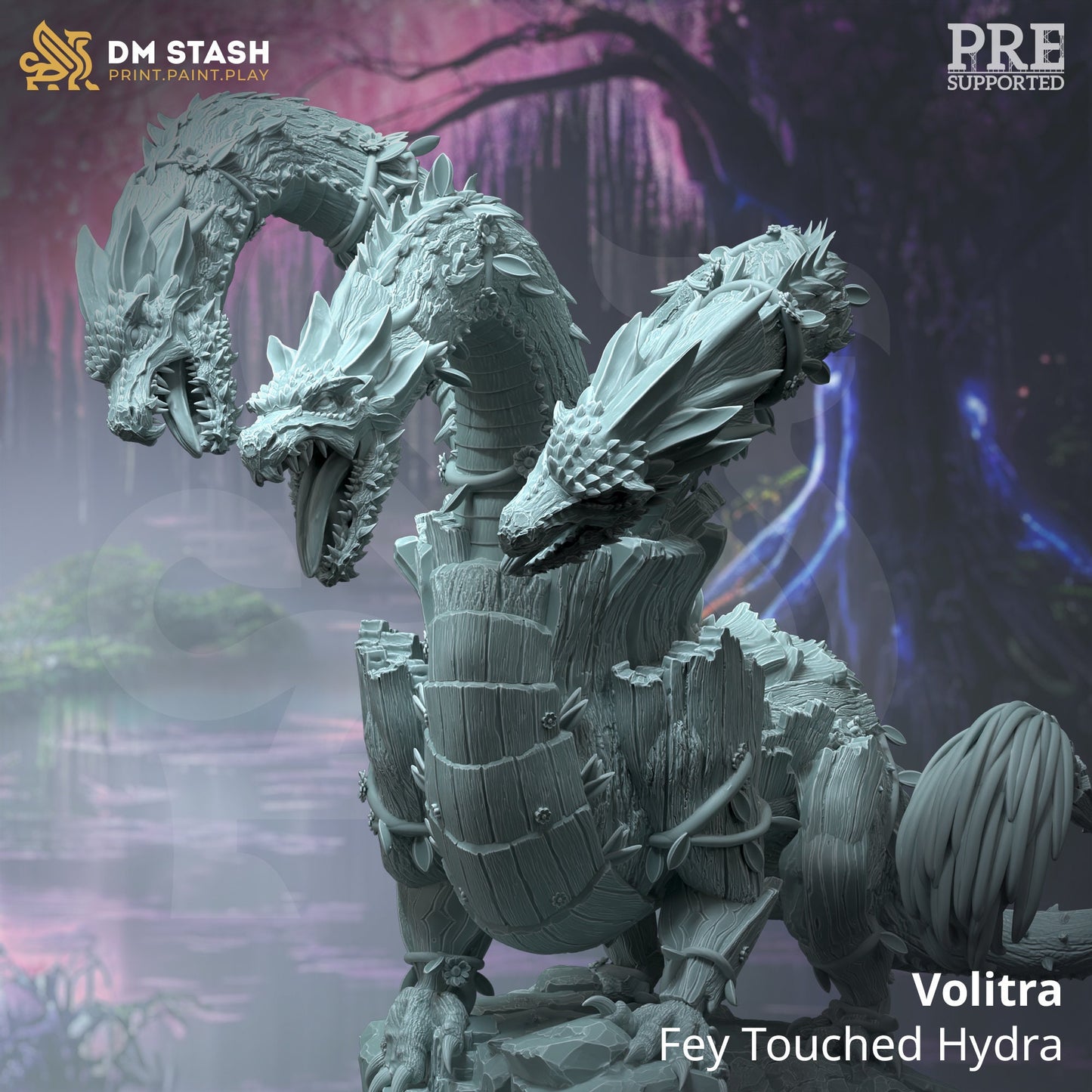 Fey Touched Hydra - Volitra Figure + Base print 3d 12k dnd miniature Gift Idea mini | Dungeons & Dragons | Tabletop | DM Stash