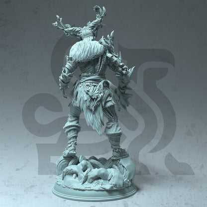 Infused Druidic Barbarian - Treneal Figure + Base print 3d 12k dnd miniature Gift Idea mini | Dungeons & Dragons | Tabletop | DM Stash