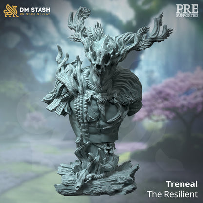 BUST - Treneal the Resilient - 120mm tall - figure print 3d 12k miniature Gift Idea | Dungeons and Dragons |Tabletop DM Stash