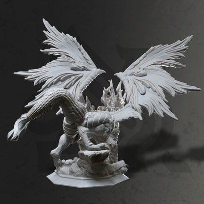 Ancient Lunar Dragon - Glanbeli GIGANT Figure + Base print 3d 12k dnd miniature Gift Idea mini | Dungeons & Dragons | Tabletop | DM Stash