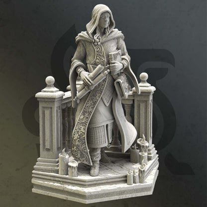 Divine Loremaster of Wisdom - Tharanais Figure + Base print 3d 12k miniature Gift Idea mini | Dungeons & Dragons | Tabletop | DM Stash