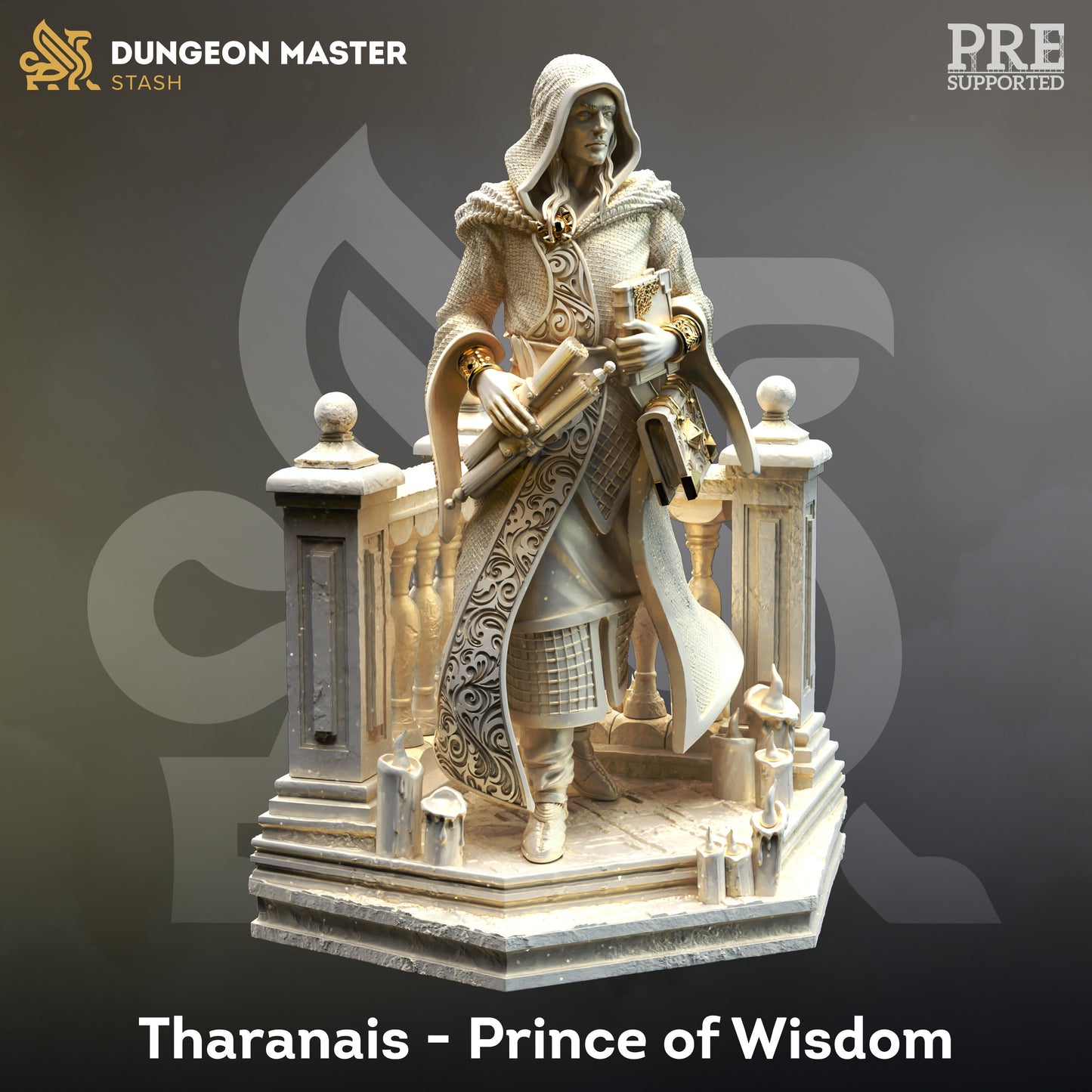 Divine Loremaster of Wisdom - Tharanais Figure + Base print 3d 12k miniature Gift Idea mini | Dungeons & Dragons | Tabletop | DM Stash