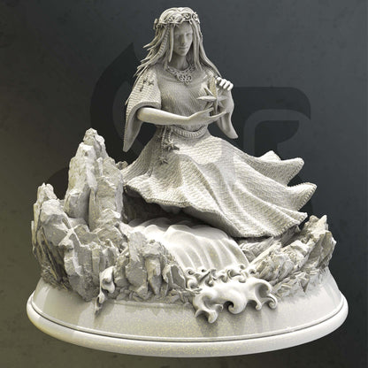 Goddess of Creation - Minera Sea Lady Figure 12k + Base Print 3D RPG Miniature Gift Idea mini | Dungeons & Dragons  Tabletop DM Stash