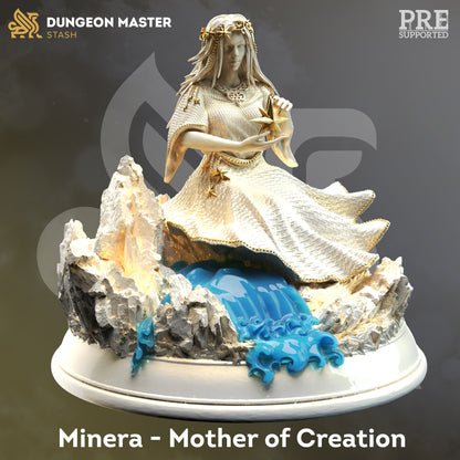 Goddess of Creation - Minera Sea Lady Figure 12k + Base Print 3D RPG Miniature Gift Idea mini | Dungeons & Dragons  Tabletop DM Stash