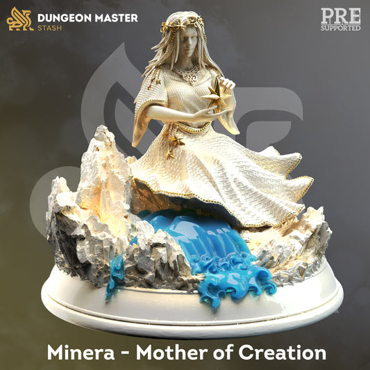 Goddess of Creation - Minera Sea Lady Figure 12k + Base Print 3D RPG Miniature Gift Idea mini | Dungeons & Dragons  Tabletop DM Stash