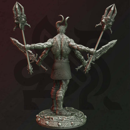 Obsidian Demon - Tiranite Devil Figure with base print 3d 12k miniature Gift Idea mini | Dungeons & Dragons | Tabletop DM Stash