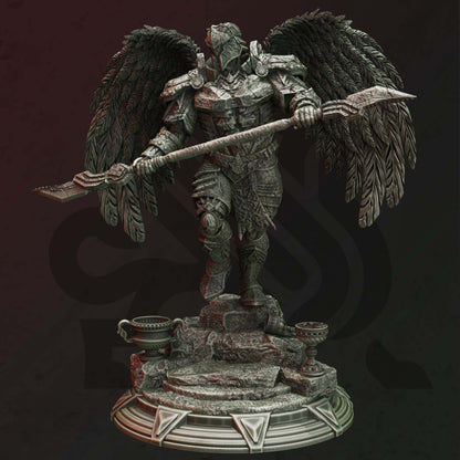 Celestial Warrior Statue Torde Gatekeeper HUGE Figure with base print 3d 12k miniature Gift Idea mini | Dungeons & Dragons Tabletop DM Stash