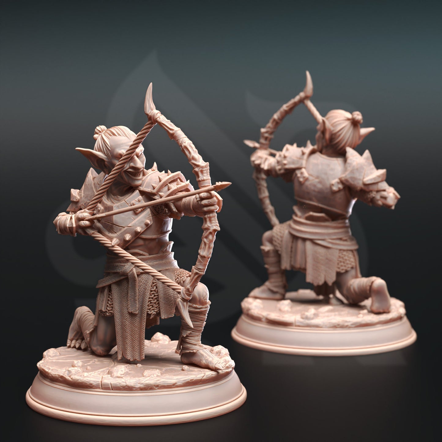 Goblin Bandits - Urkadu Goblins Warrior Trio Figure with base print 3d 12k miniature Gift Idea mini | Dungeons & Dragons | Tabletop DM Stash