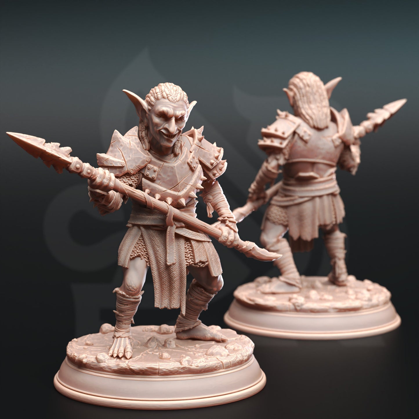 Goblin Bandits - Urkadu Goblins Warrior Trio Figure with base print 3d 12k miniature Gift Idea mini | Dungeons & Dragons | Tabletop DM Stash