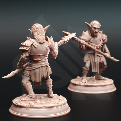 Goblin Bandits - Urkadu Goblins Warrior Trio Figure with base print 3d 12k miniature Gift Idea mini | Dungeons & Dragons | Tabletop DM Stash