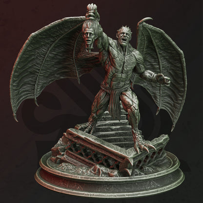 Cackling Gargoyle - Brohd Vampire King Figure with base print 3d 12k miniature Gift Idea mini | Dungeons & Dragons | Tabletop | DM Stash