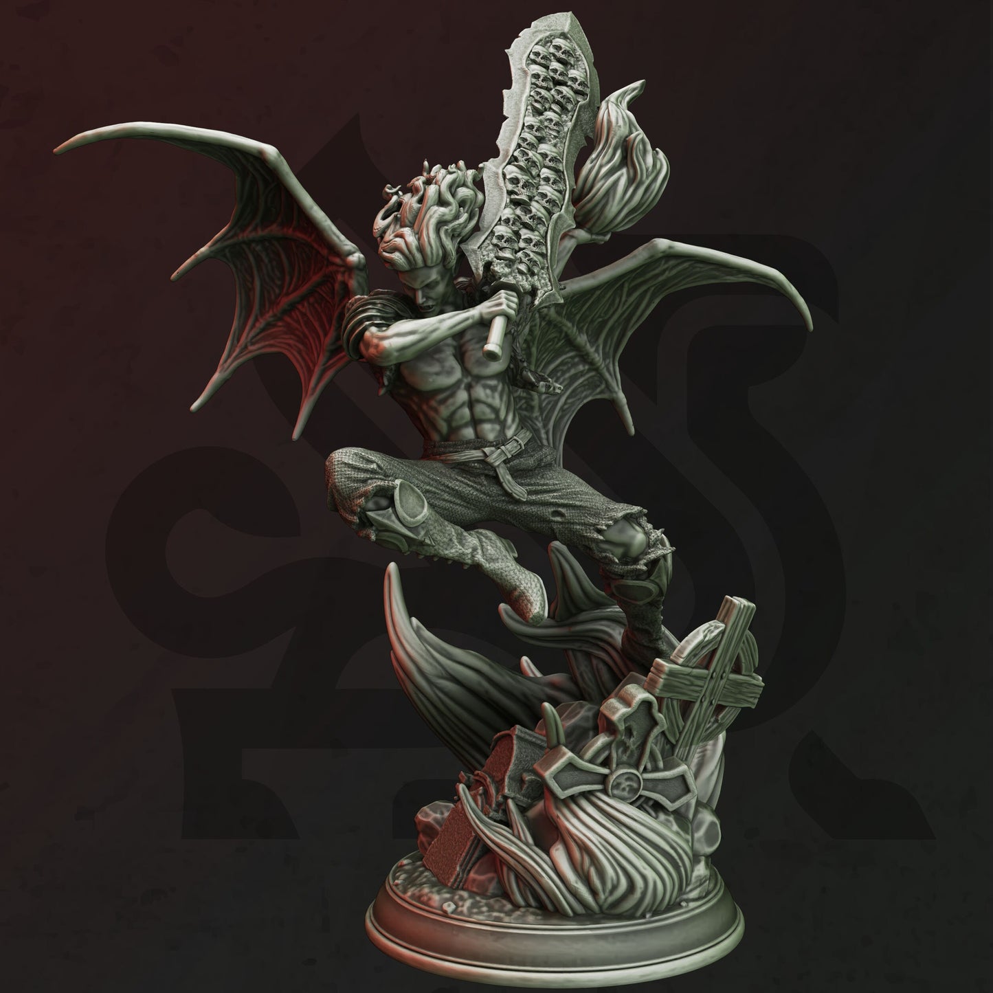 Alpha Vampire - Almenhier Knight Warrior Figure with base print 3d 12k miniature Gift Idea mini | Dungeons & Dragons | Tabletop | DM Stash