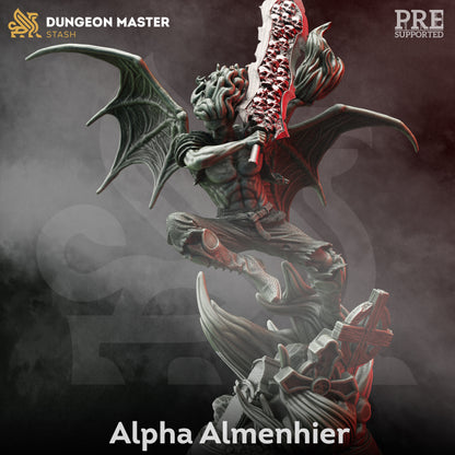 Alpha Vampire - Almenhier Knight Warrior Figure with base print 3d 12k miniature Gift Idea mini | Dungeons & Dragons | Tabletop | DM Stash