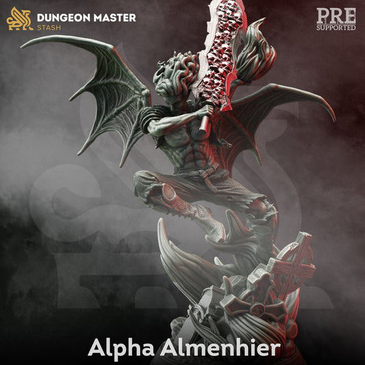 Alpha Vampire - Almenhier Knight Warrior Figure with base print 3d 12k miniature Gift Idea mini | Dungeons & Dragons | Tabletop | DM Stash