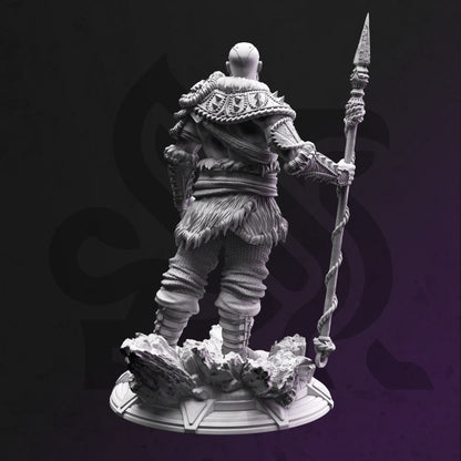 Goliath Mammoth Rider -Touches-the-Sky Warrior Figure with base print 3d 12k miniature Gift Idea mini | Dungeons & Dragons Tabletop DM Stash