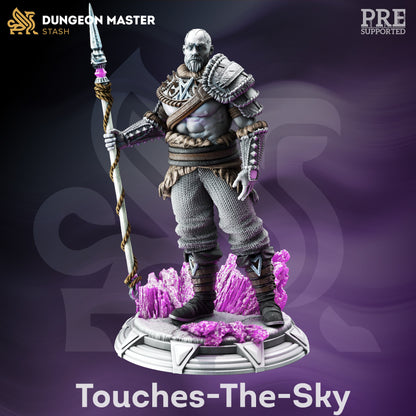 Goliath Mammoth Rider -Touches-the-Sky Warrior Figure with base print 3d 12k miniature Gift Idea mini | Dungeons & Dragons Tabletop DM Stash