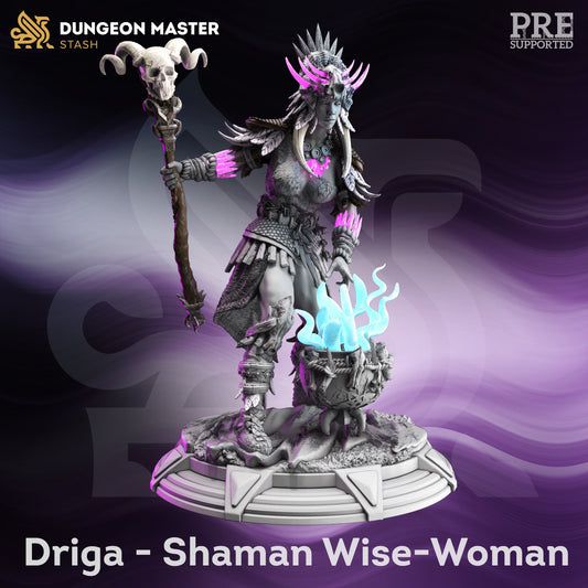 Goliath Shaman - Driga Woman Druid Figure with base print 3d 12k miniature Gift Idea mini | Dungeons & Dragons | Tabletop | DM Stash